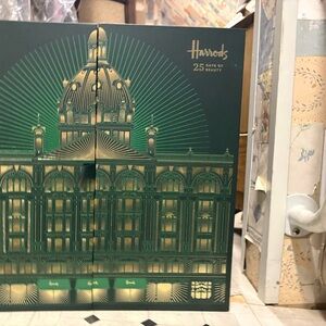 Harrods Green and Gold Advent Calendar - Box only